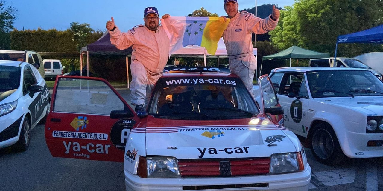 Los tinerfeños Juan Enrique Pérez y Francisco J. Martín Bello satisfechos con su participación en el Rallye Festival Hoznayo 2022