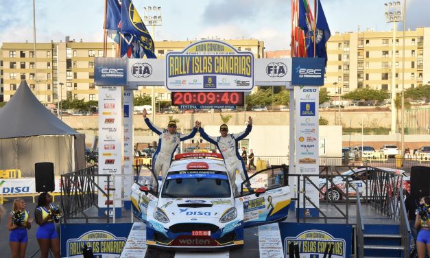 Cruz-Mujica llevan al triunfo al equipo DISA Copi Sport en el Rally Islas Canarias con el Ford Fiesta de Archiauto.