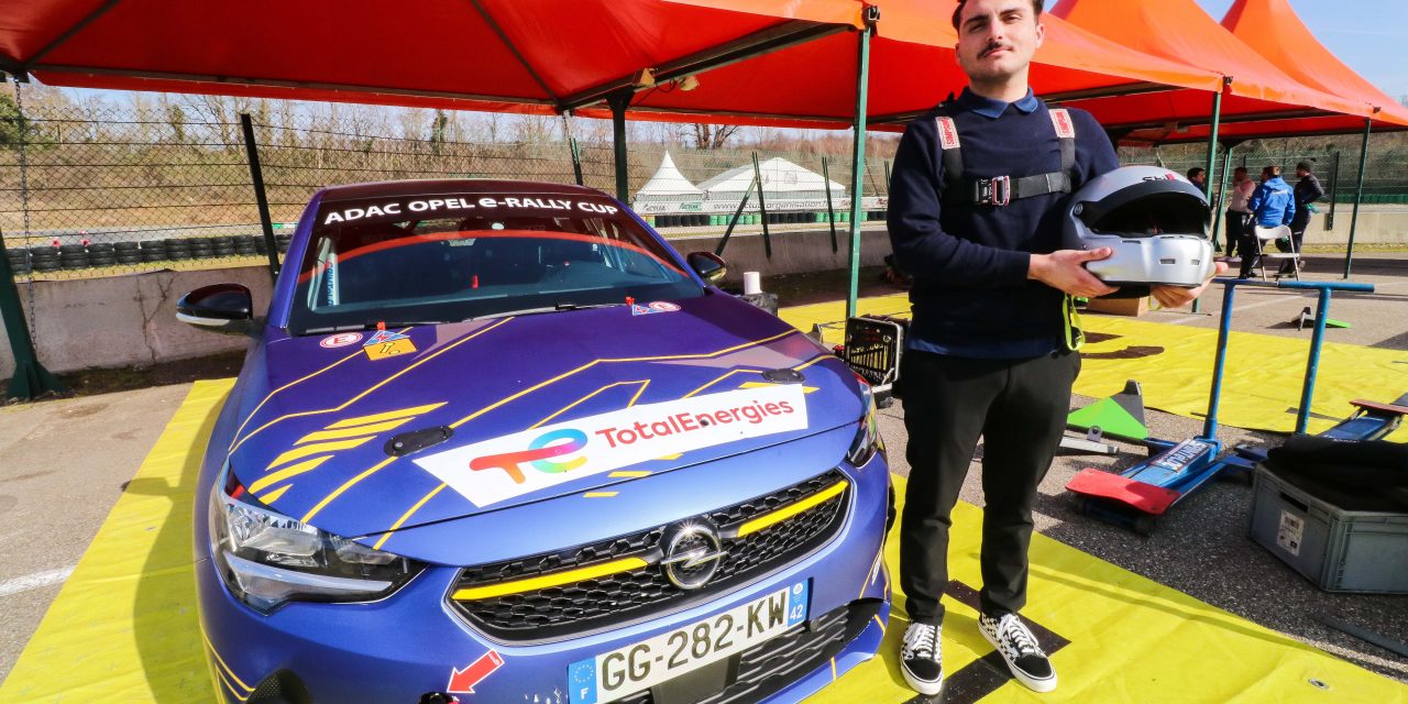 Armiche Mendoza probó en Francia el Opel Corsa de la e-Rally Cup con vistas a su programa en 2023