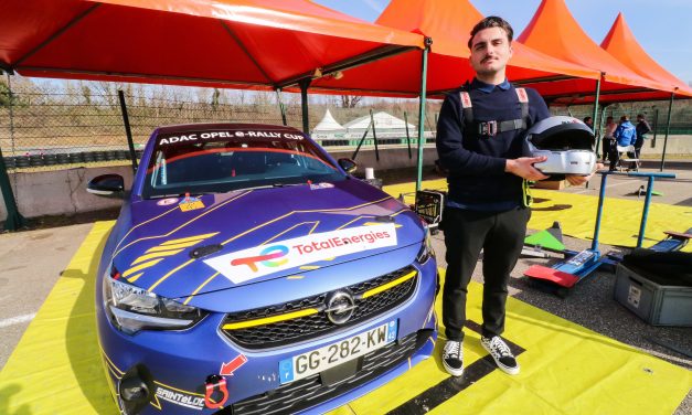 Armiche Mendoza probó en Francia el Opel Corsa de la e-Rally Cup con vistas a su programa en 2023