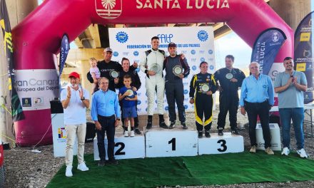 Exhibición de Alejandro Martín-Aday Ortiz con el Toyota RAV4 en el II Slalom de Santa Lucía de Tirajana