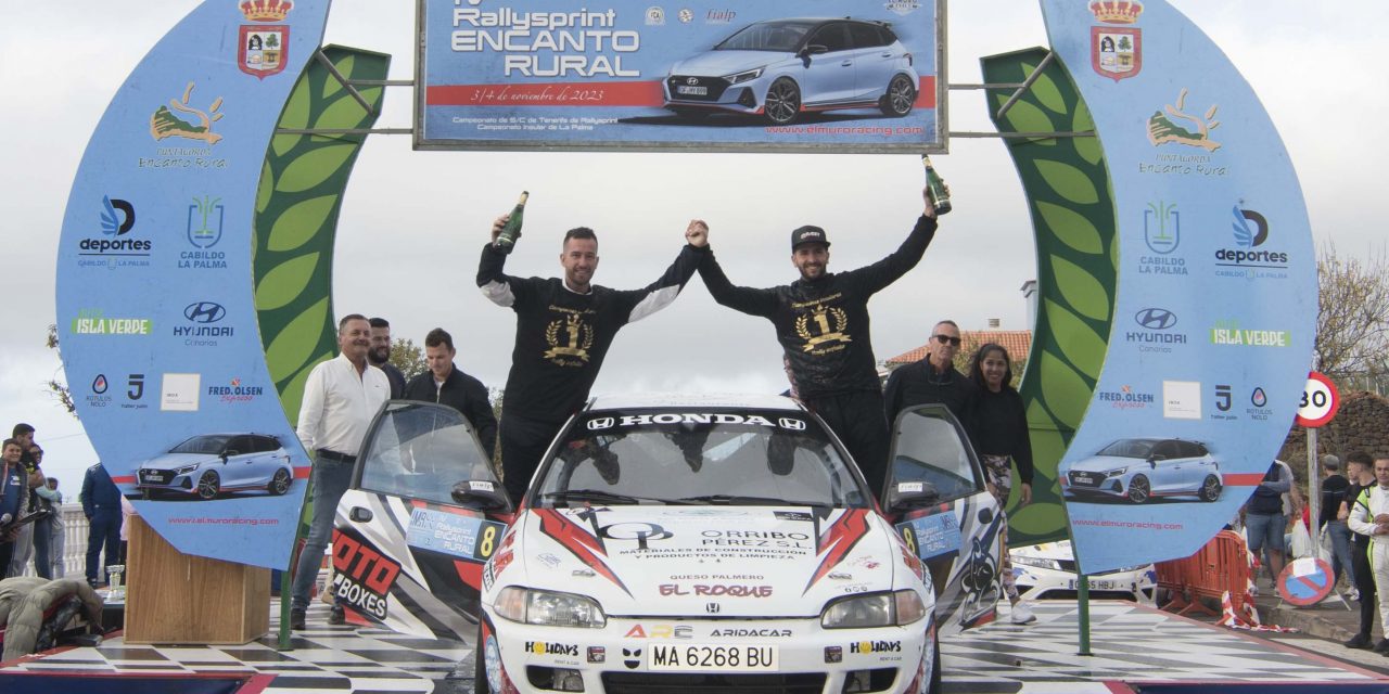 Ayoze Almeida y Rubén Feliciano inscriben su nombre como vencedores del Campeonato de La Palma de Rallyes de Asfalto 2023