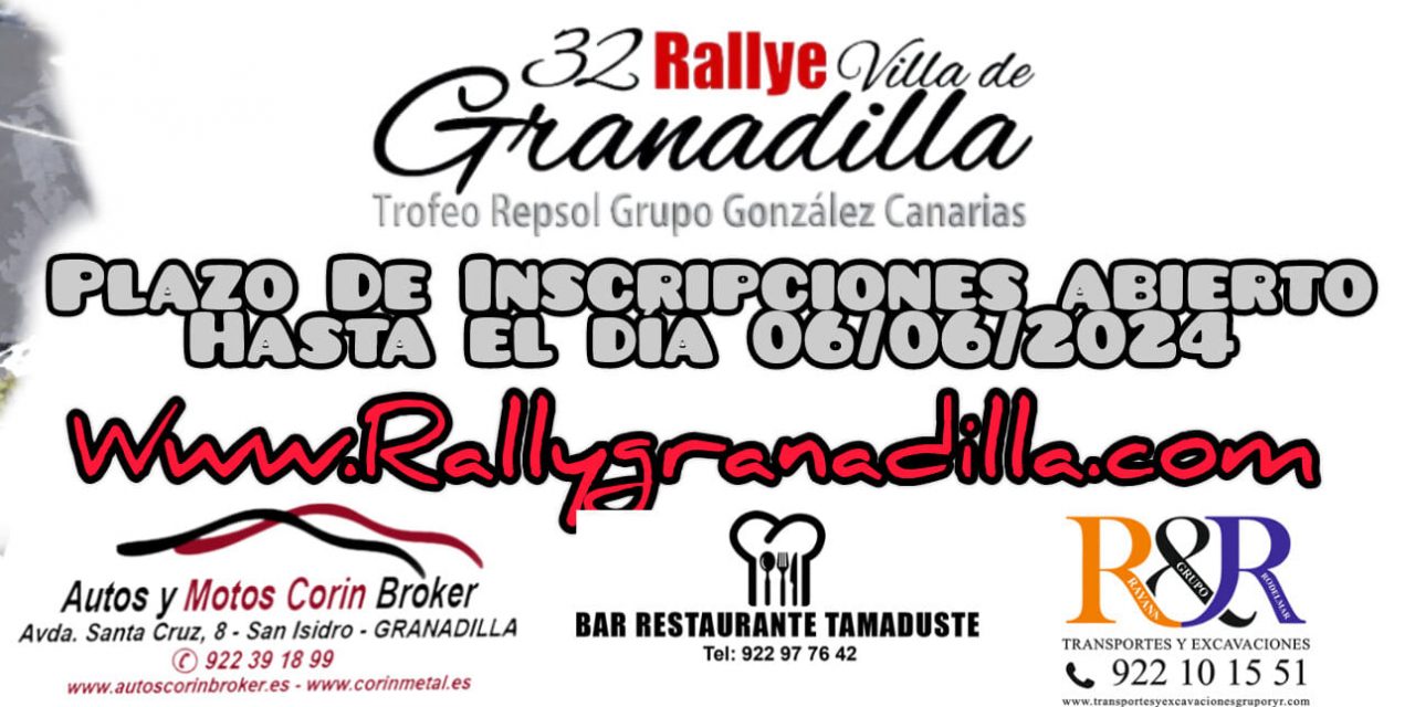 En marcha el periodo de inscripción para participar en el 32º Rallye Villa de Granadilla