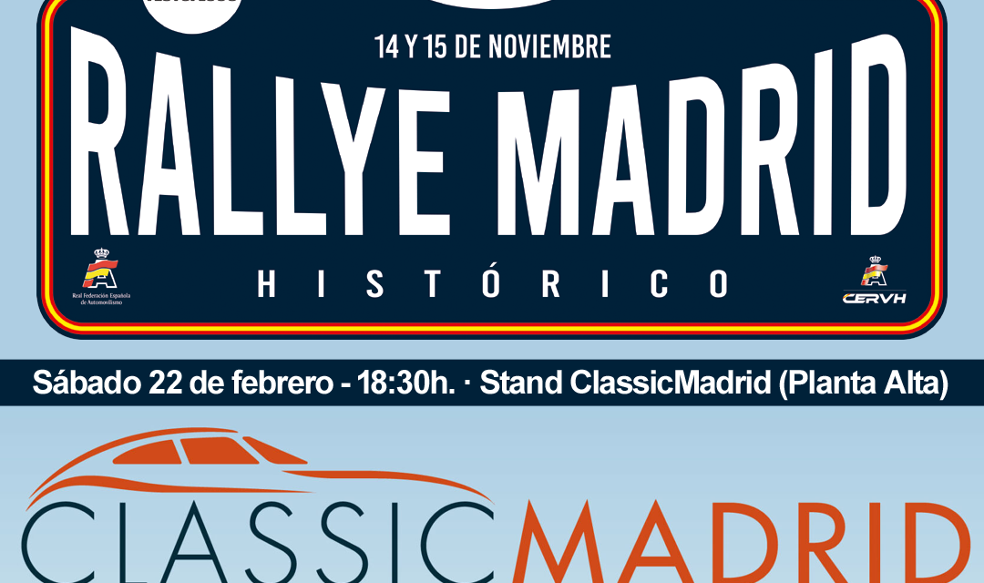 El Rallye Madrid Histórico será la prueba final del CERVH 2025
