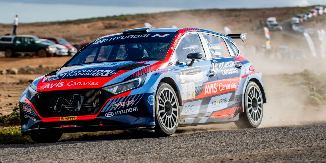 Hyundai Canarias Motorsport estrena la temporada 2025 del CCRA con un trabajado podio de Lukyanuk-Kulikov