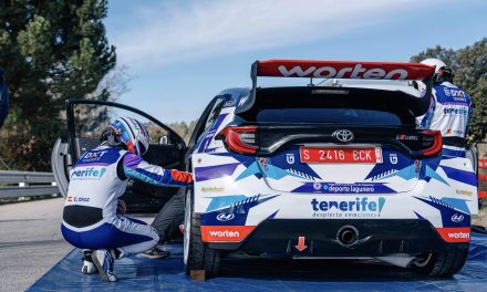 Enrique Cruz, a por todas en su estreno en el CERA con el nuevo Toyota GR Yaris Rally2