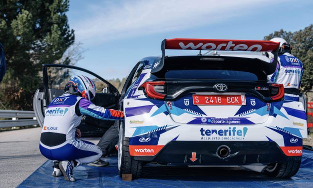 Enrique Cruz, a por todas en su estreno en el CERA con el nuevo Toyota GR Yaris Rally2