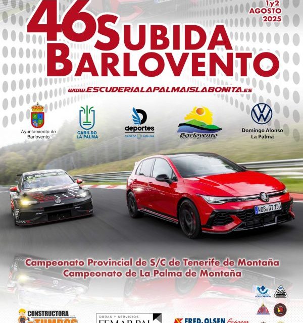 Las inscripciones de la 46 Subida a Barlovento, a buen ritmo