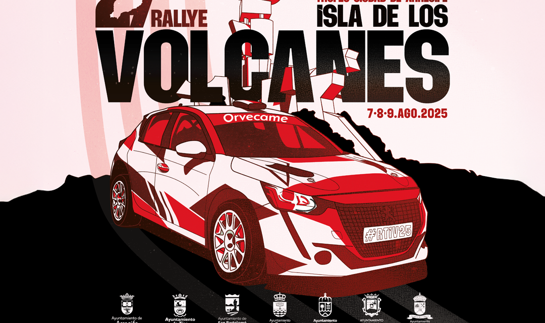 Les presentamos el cartel oficial del 27º Rallye de Tierra Isla de los Volcanes-Trofeo Ciudad de Arrecife 2025