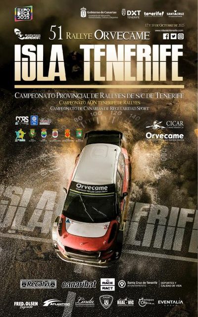 90 equipos tomarán la salida este sábado en el 51º Rallye Orvecame Isla Tenerife