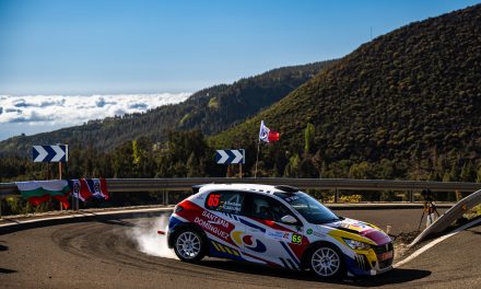 Álvaro Santana y Raúl Sánchez brillan en su debut mundialista con un podio en el Rally Islas Canarias