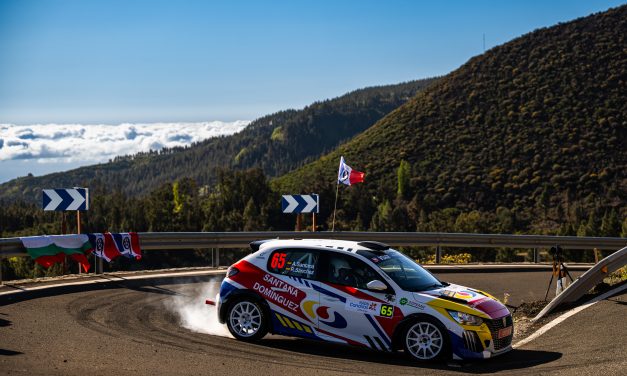 Álvaro Santana y Raúl Sánchez brillan en su debut mundialista con un podio en el Rally Islas Canarias