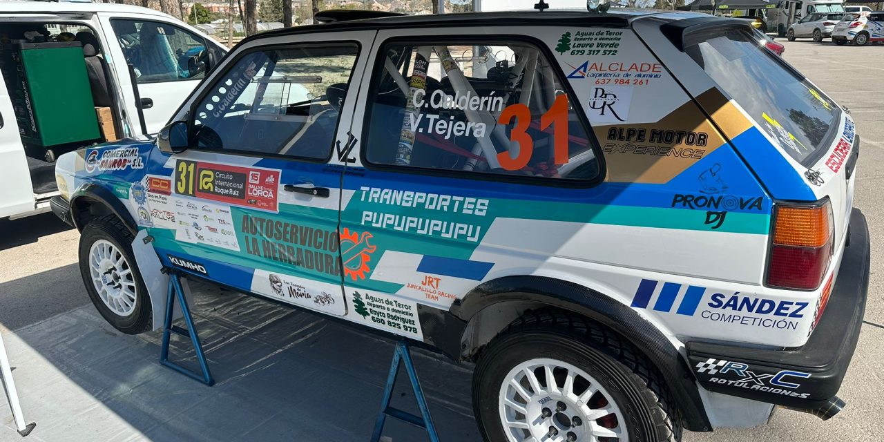 Cristian Calderín en el Rally de Pozoblanco, su segunda cita del CERT.