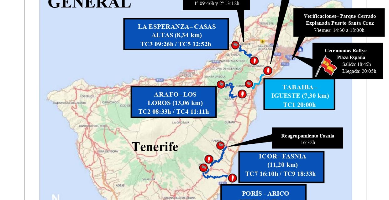 El 52º Rallye Orvecame Isla Tenerife gira al sur, con sede oficial en la Capital