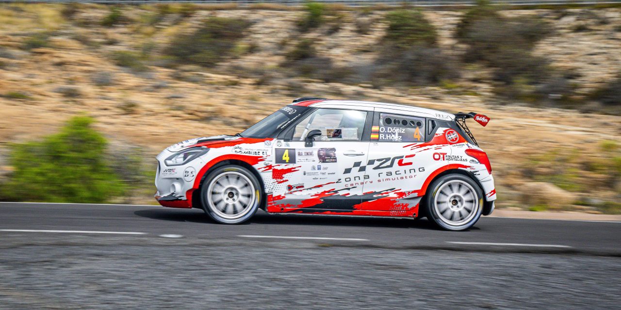 El equipo de Zona Racing Canarias con O. Dóniz-R. Hdez, en el Rally Isla Bonita