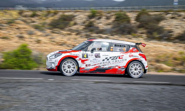El equipo de Zona Racing Canarias con O. Dóniz-R. Hdez, en el Rally Isla Bonita